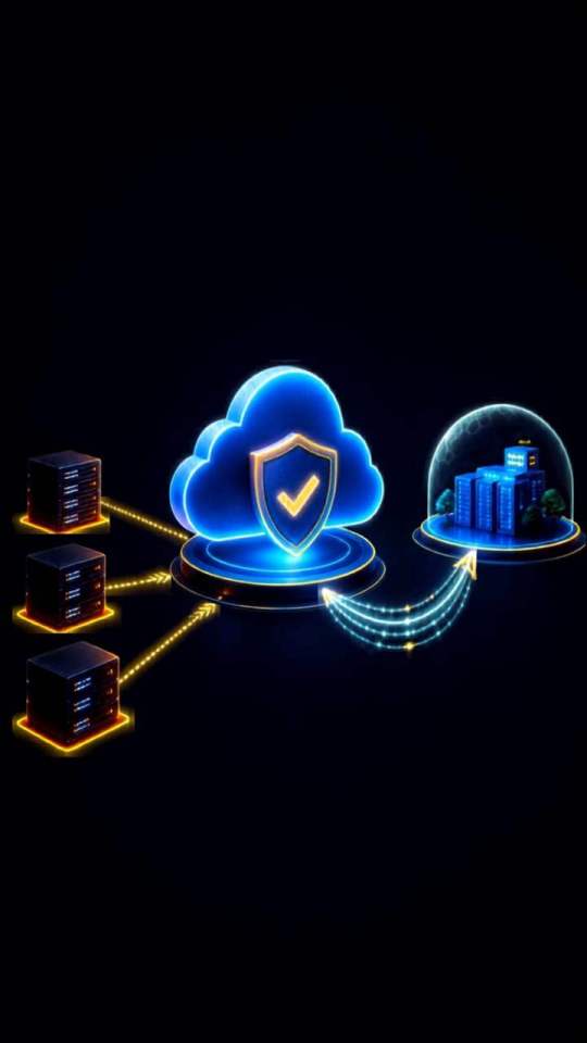 Backup and disaster recovery service illustration