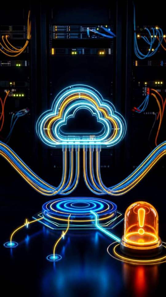Cloud monitoring and alerting service illustration