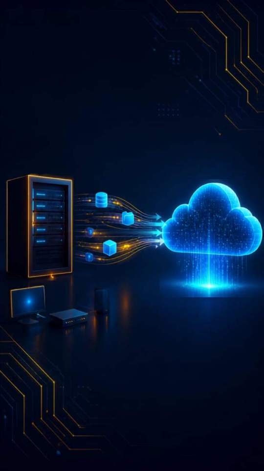 Cloud migration service illustration